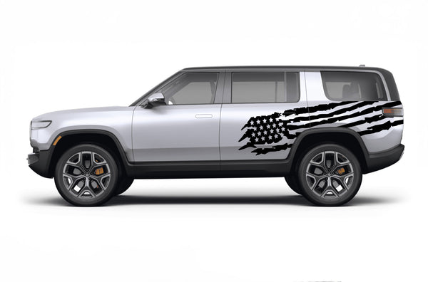 US flag side graphics decals for Rivian R1S