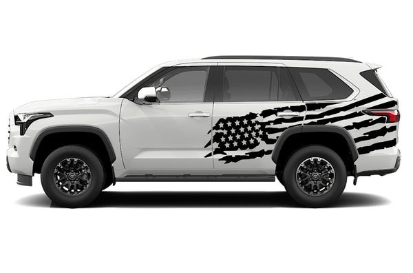 US flag side graphics vinyl decals for Toyota Sequoia