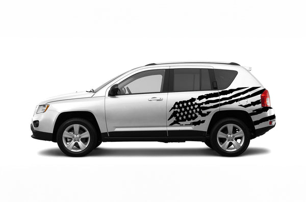 US flag graphics decals compatible with Jeep Compass 2011-2017