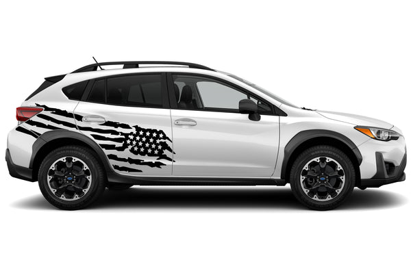 US flag side graphics decals for Subaru Crosstrek 2018-2023