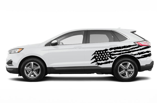 US flag side decals graphics decals for Ford Edge