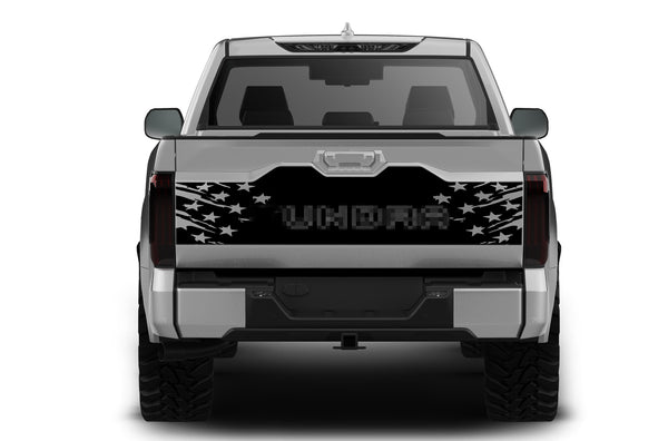 US flag tailgate graphics decals for Toyota Tundra