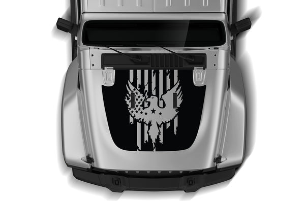 USA eagle style graphics hood decals for Jeep Gladiator JT