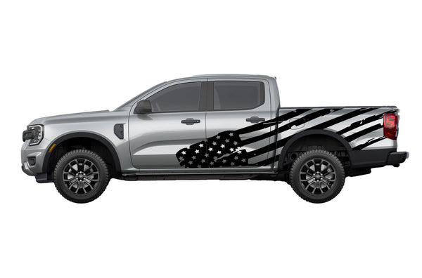 USA flag side graphics decals for Ford Ranger