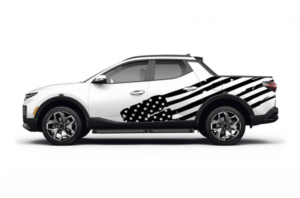 USA flag graphics decals for Hyundai Santa Cruz