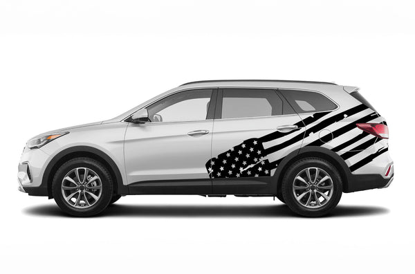 USA flag graphics decals for Hyundai Santa Fe 2019-2023