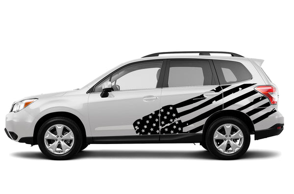 USA flag graphics decals for Subaru Forester 2014-2018