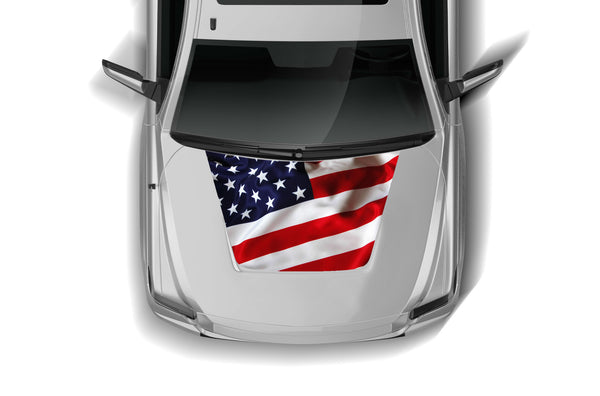 USA flag hood graphics decals for Toyota Tundra 2007-2021