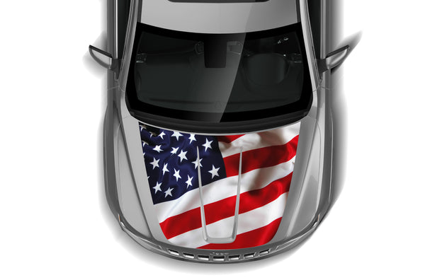 USA flag print hood graphics decals for Jeep Grand Cherokee 2011-2021