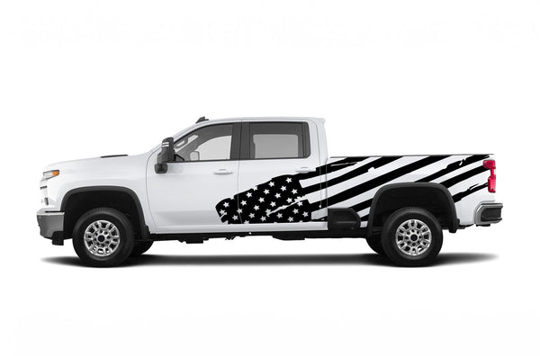 USA flag graphics decals for Chevrolet Silverado 2500HD