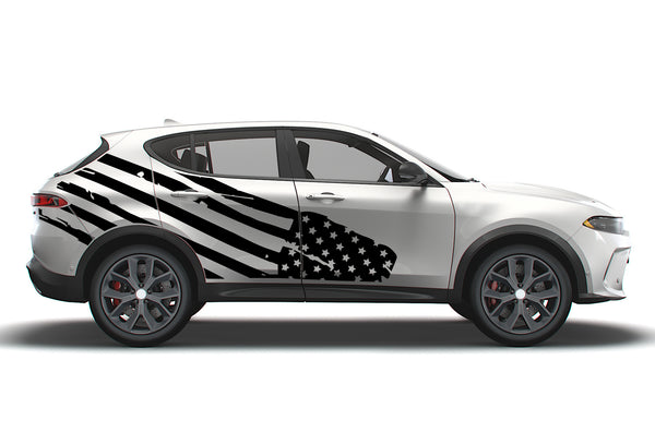 USA flag side graphics decals for Dodge Hornet
