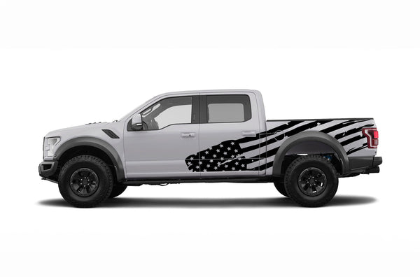 USA flag side graphics decals for Ford F150 Raptor 2017-2020