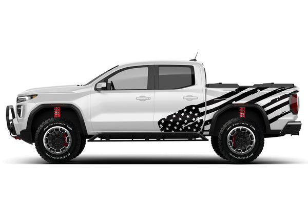 USA flag side graphics decals for GMC Canyon