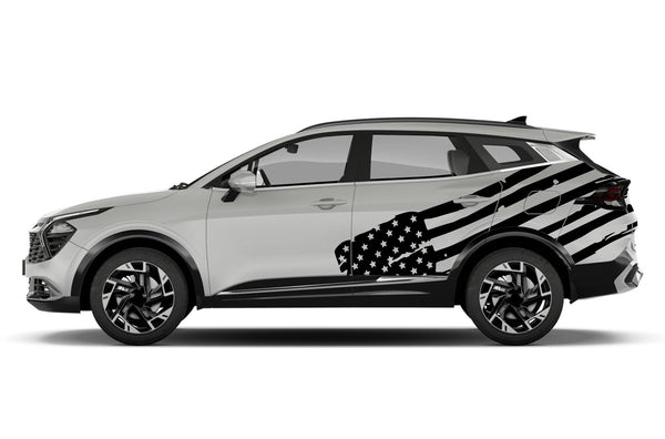 USA flag side graphics decals for Kia Sportage