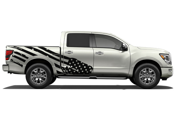 USA flag side graphics decals for Nissan Titan