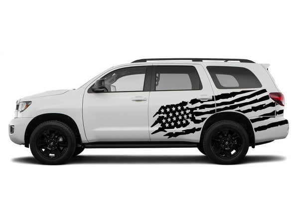 USA flag side graphics decals for Toyota Sequoia 2008-2022
