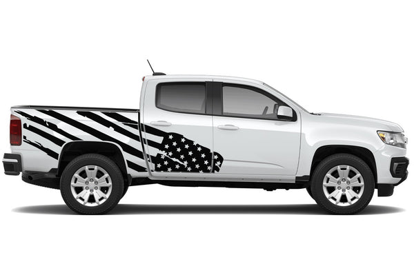 USA flag side graphics decals for Chevrolet Colorado 2015-2022