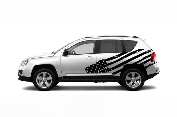 USA flag graphics decals compatible with Jeep Compass 2011-2017