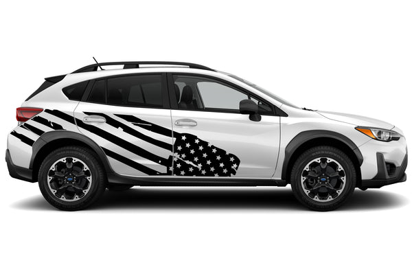 USA flag side graphics decals for Subaru Crosstrek 2018-2023