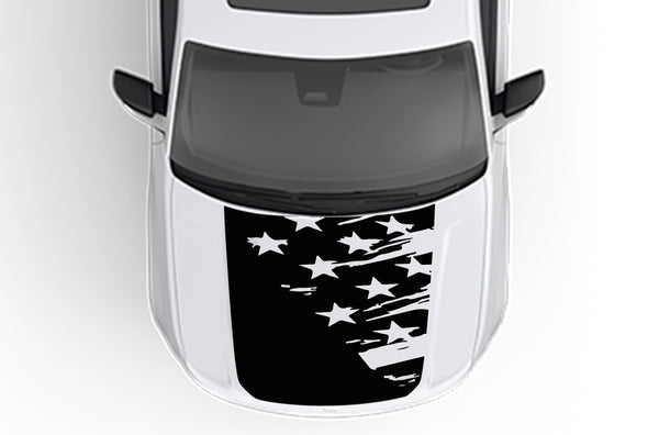 USA stars hood decals compatible with Jeep Grand Cherokee