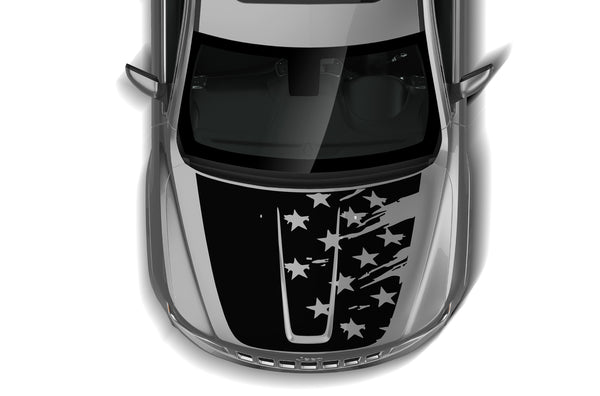 USA stars hood decals compatible with Jeep Grand Cherokee 2011-2021