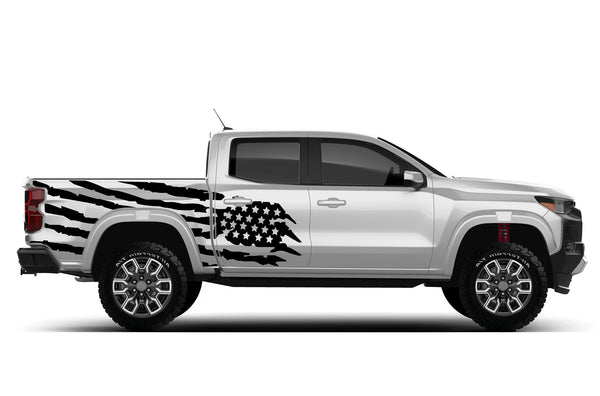 US flag side graphics decals for Chevrolet Colorado