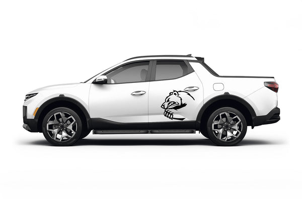 Wild bear side graphics decals for Hyundai Santa Cruz