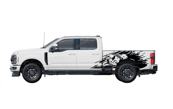 Wild bear side door graphics decals for Ford F-250