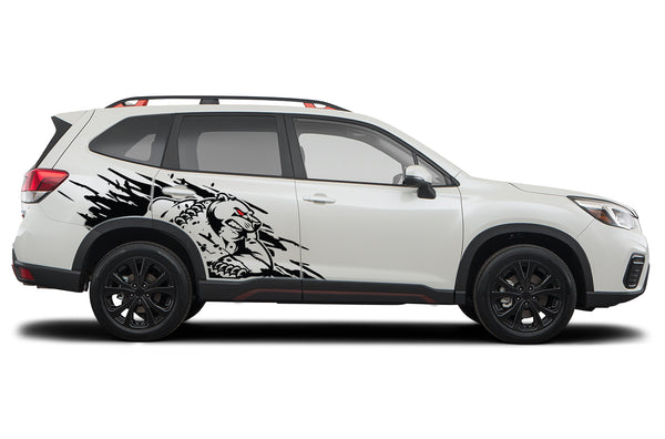 Wild bear door graphics decals for Subaru Forester 2019-2024
