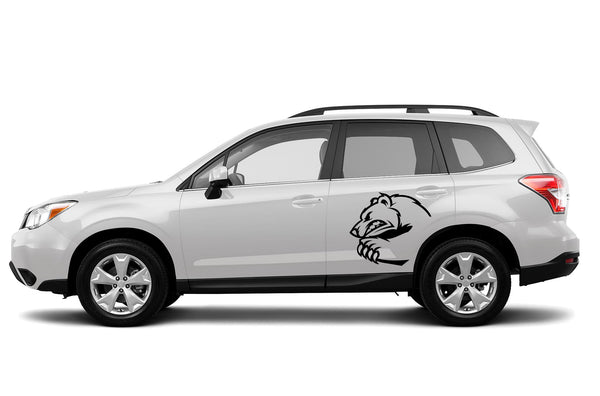 Wild bear graphics decals for Subaru Forester 2014-2018