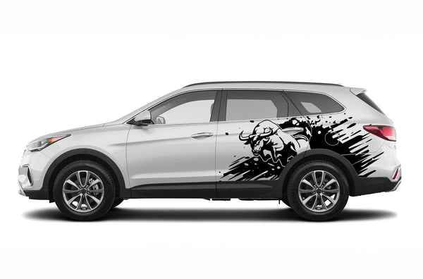 Wild bull splash graphics decals for Hyundai Santa Fe 2019-2023