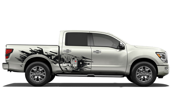 Wild bull splash side graphics decals for Nissan Titan