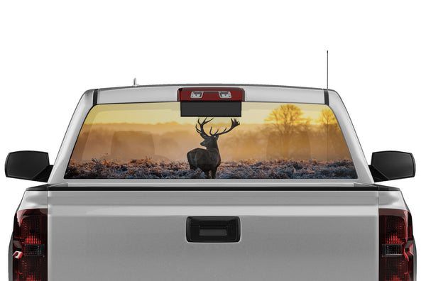 Wild deer perforated decal for Chevrolet Silverado 2014-2018 