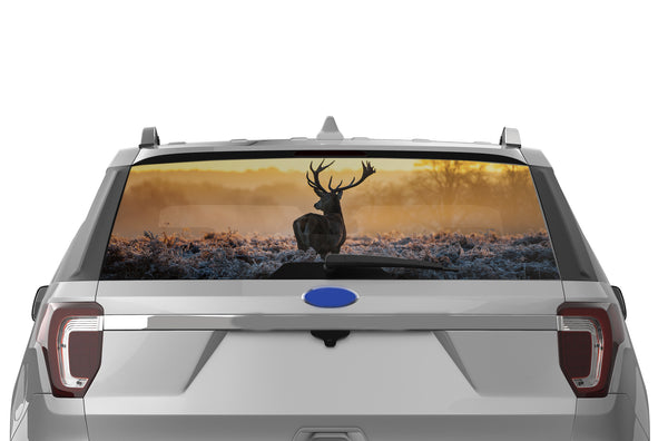 Wild deer perforated rear window decal for Ford Explorer 2011-2019