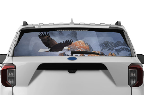 Wild eagle perforated rear window decal graphics for Ford Explorer