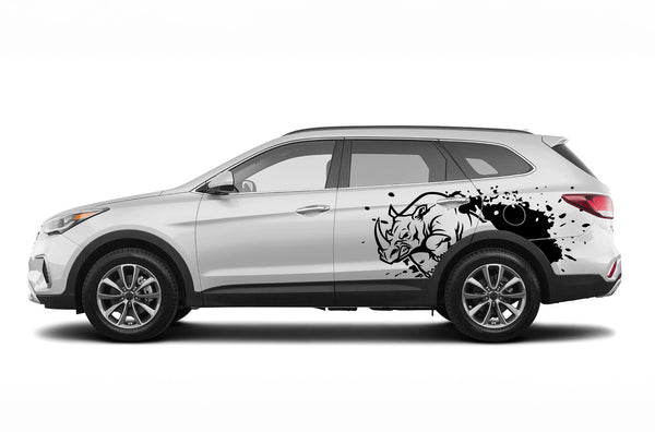Wild rhino splash graphics decals for Hyundai Santa Fe 2019-2023