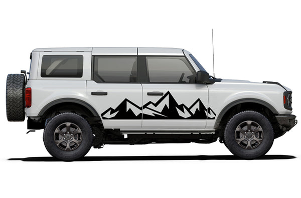 Adventure mountains side graphics decals compatible with Ford Bronco