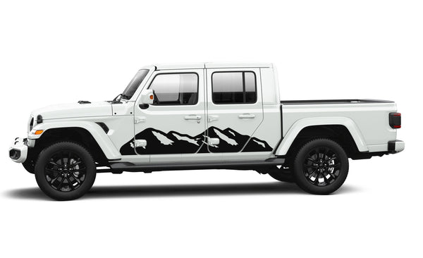Adventure mountains graphics decals compatible with Jeep Gladiator JT