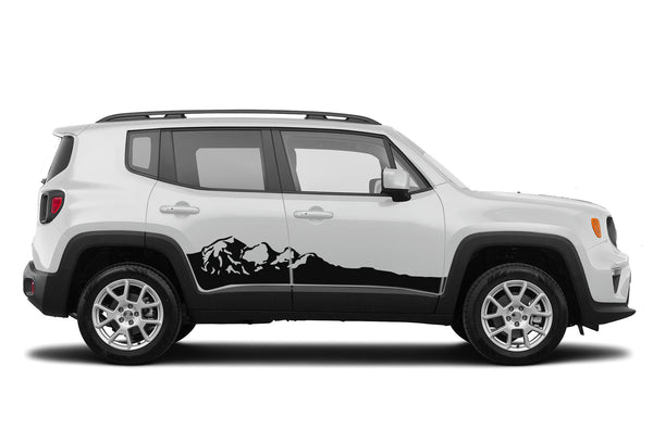 Adventure mountains side graphics decals compatible with Jeep Renegade