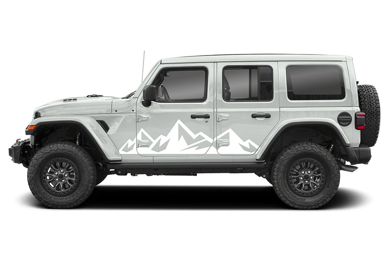 Adventure mountains side graphics decals compatible with Wrangler JL