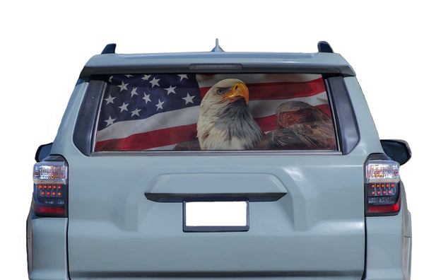 American eagle perforated window decal graphics for Toyota 4Runner