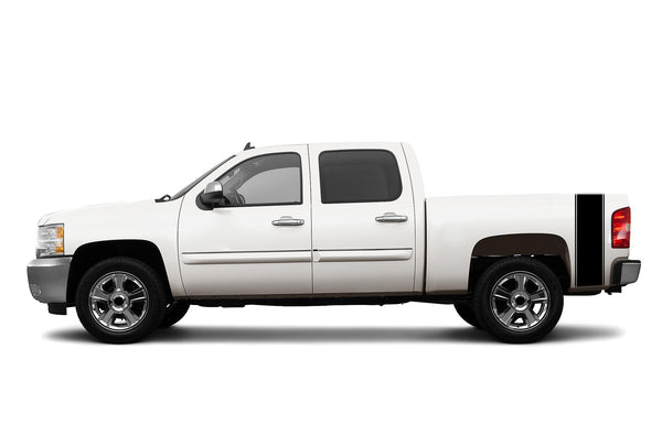 Bed side stripes decals for Chevrolet Silverado 2007-2013