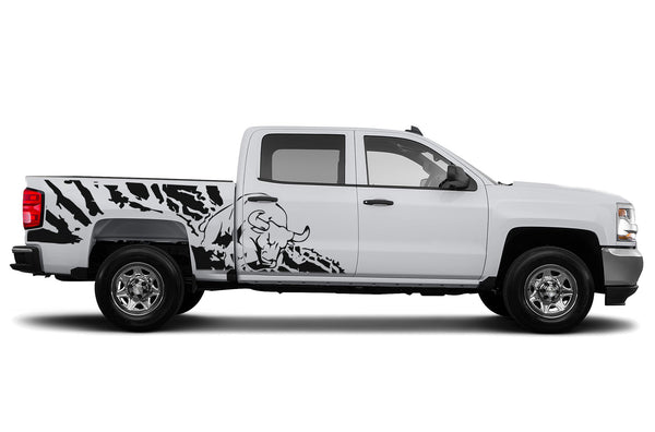 Bull splash graphics decals for Chevrolet Silverado 2014-2018