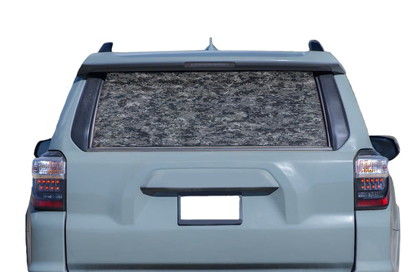 Camo perforated rear window decal graphics for Toyota 4Runner
