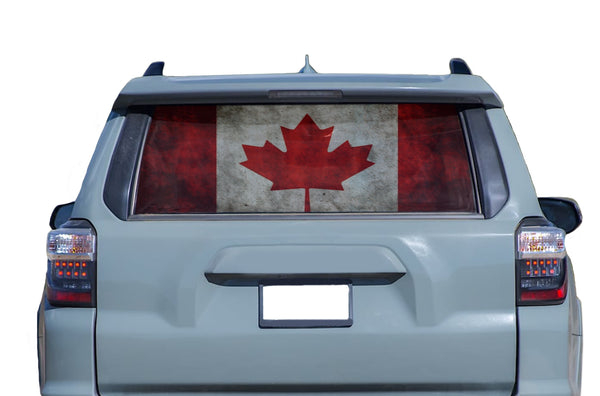 Canada flag perforated rear window decal graphics for Toyota 4Runner