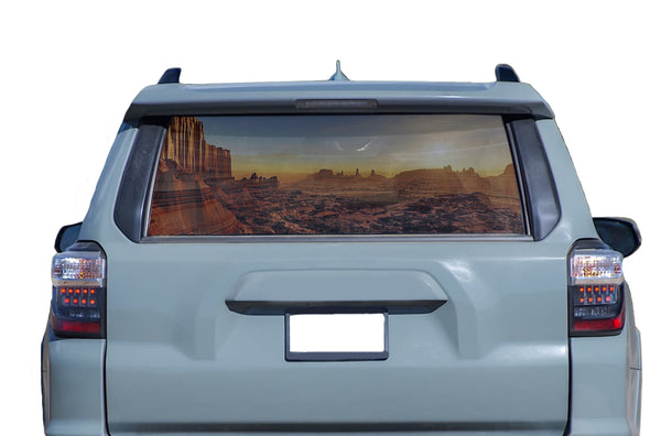 Canyon perforated rear window decal graphics for Toyota 4Runner