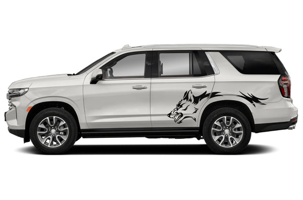 Wolf side graphics decals compatible with Chevrolet Tahoe