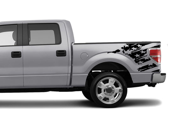 Flag side bed graphics decals for Ford F150 2009-2014