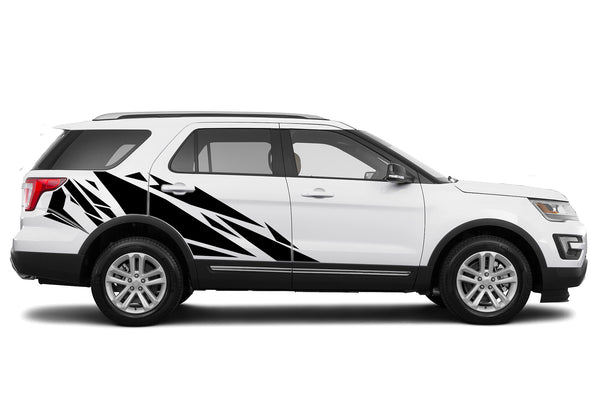 Geometric pattern side graphics decals for Ford Explorer 2011-2019