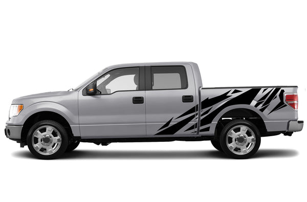 Geometric pattern side graphics decals for Ford F150 2009-2014